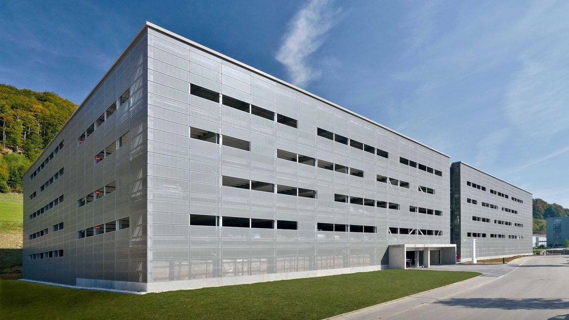 Car Park of the ZeissAG (stock company) in Oberkochen Germany 